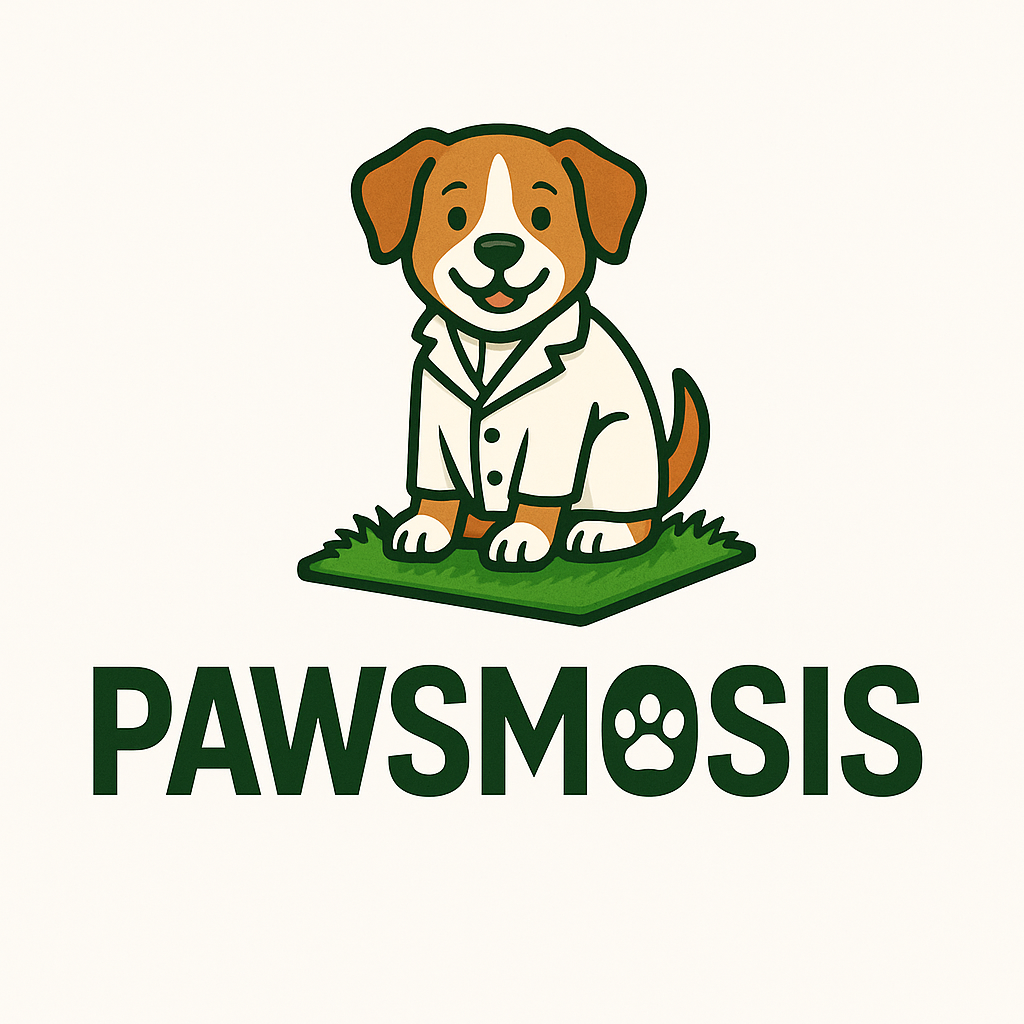PAWSMOSIS - Dog in lab coat